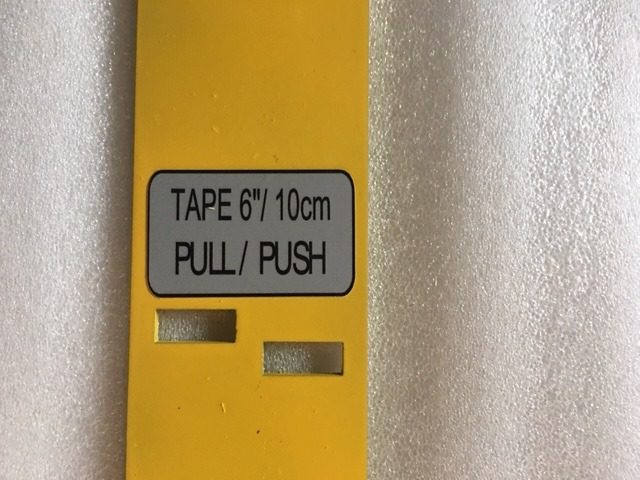 Push and Pull method for verifying calibrated tape measure at 6 inch and 10 cm
