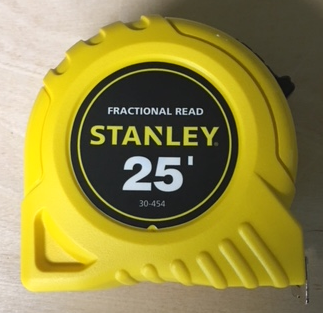 Single calibrated tape measure fractional read