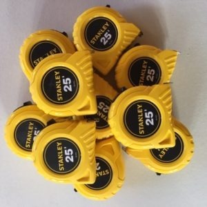 Stanley calibrated tape measure, 25ft, Lot of 10, NIST Traceable
