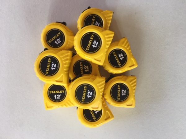 Stanley calibrated tape measure, 12ft , Lot of 10, NIST Traceable